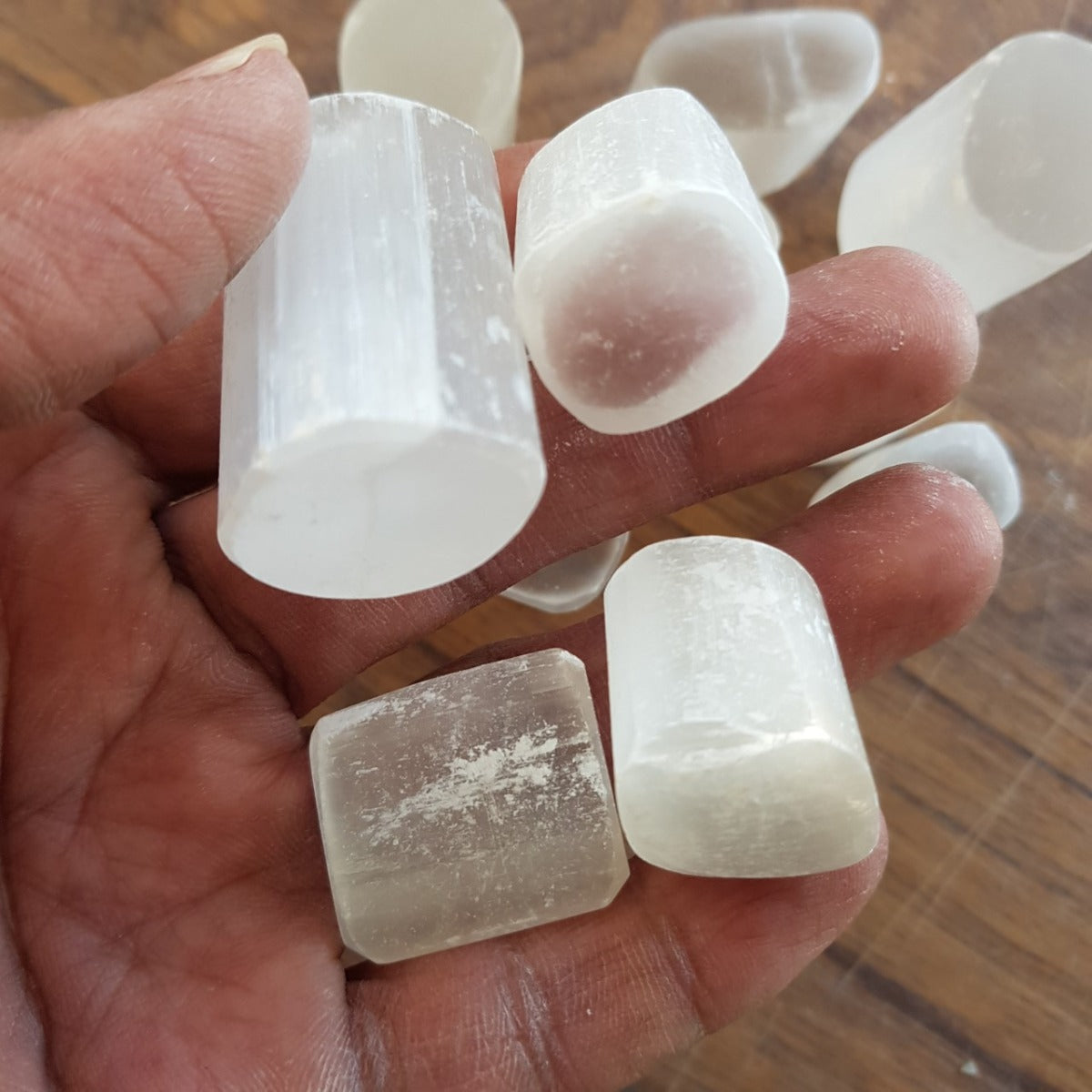 Selenite Tumbled - (IN) - 250gms Selenite Tumbled - (IN) - 250gms